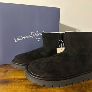 Universal Thread Black Suede Ankle Boots